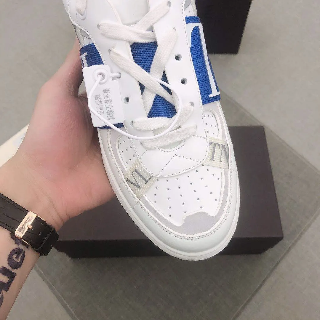 P440▫️V L7N spring and summer 🆕calf leather strap sneakers, no man should be able to refuse this style, classic color, so handsome! Purchase a high-precision replica of the original version to instantly sell off the market currency! 6 VLTN logo rubber effect straps - Valentino Garavani Logo printed on the back and tongue, all materials are customized to ensure quality! Size: 38/45 No. 018